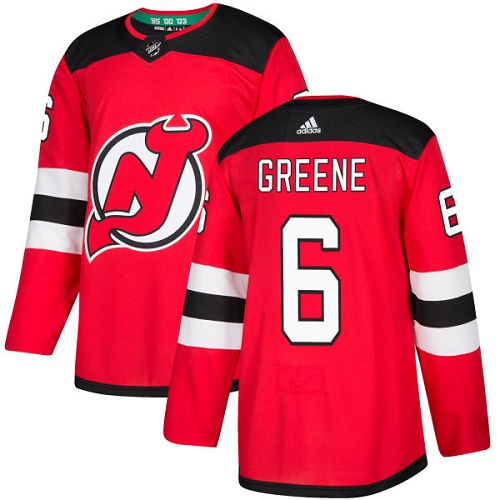 Adidas Men New Jersey Devils #6 Andy Greene Red Home Authentic Stitched NHL Jersey